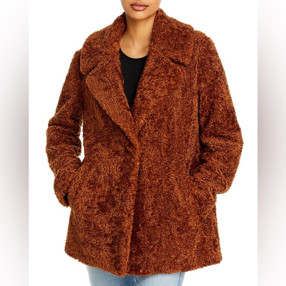 Audrey 3+1 Faux Fur Teddy Coat Size Medium